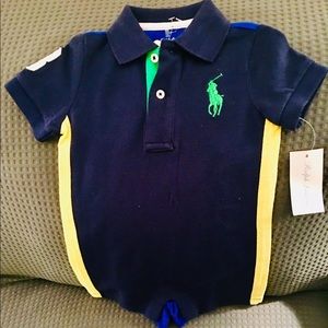 Infant boy Ralph Lauren Polo one piece
